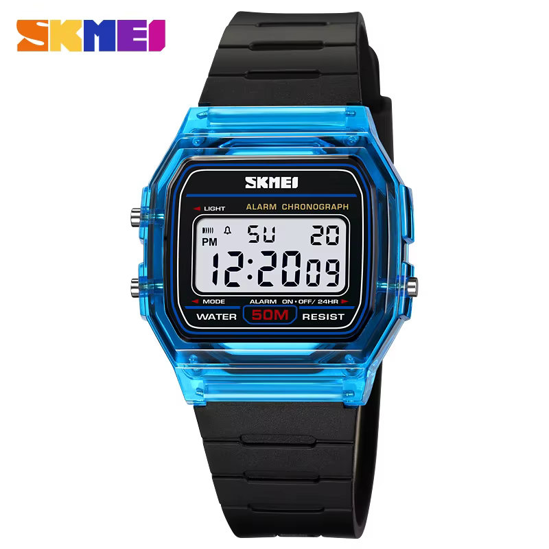 SKMEI-Montre de sport électronique étanche pour hommes et femmes, montre-bracelet, compte à rebours,
