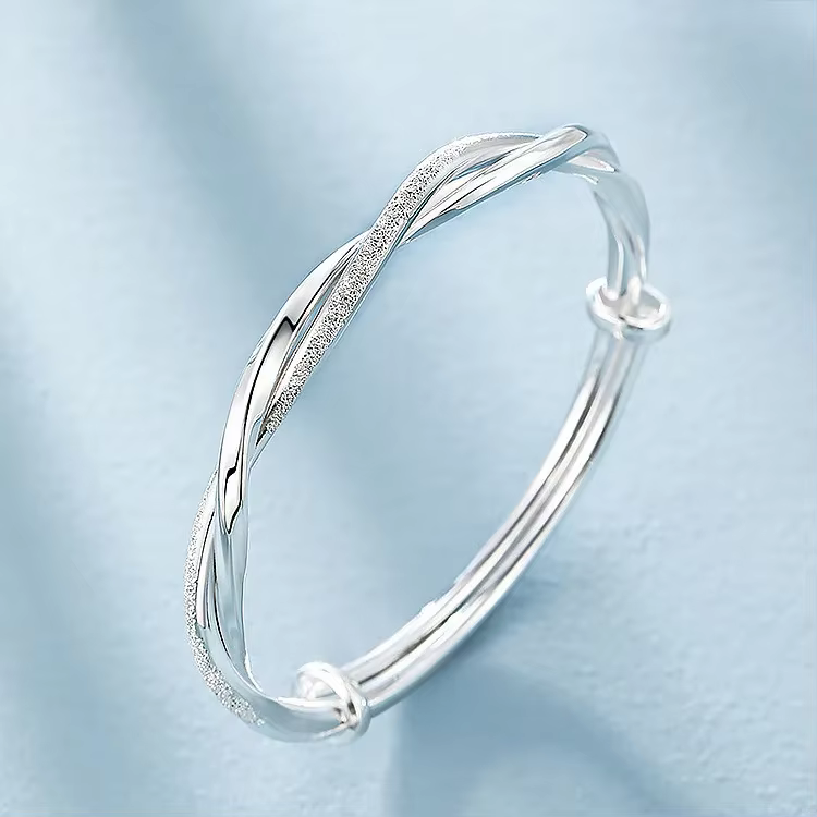 Bracelets tissés en argent sterling 925 de luxe pour femmes, accessoires de fête de mariage, à la mo