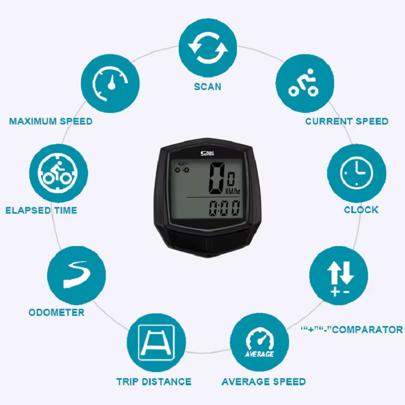 Compteur de vitesse numérique filaire étanche pour vélo, 1 pièce, odomètre, compteur de vitesse de c