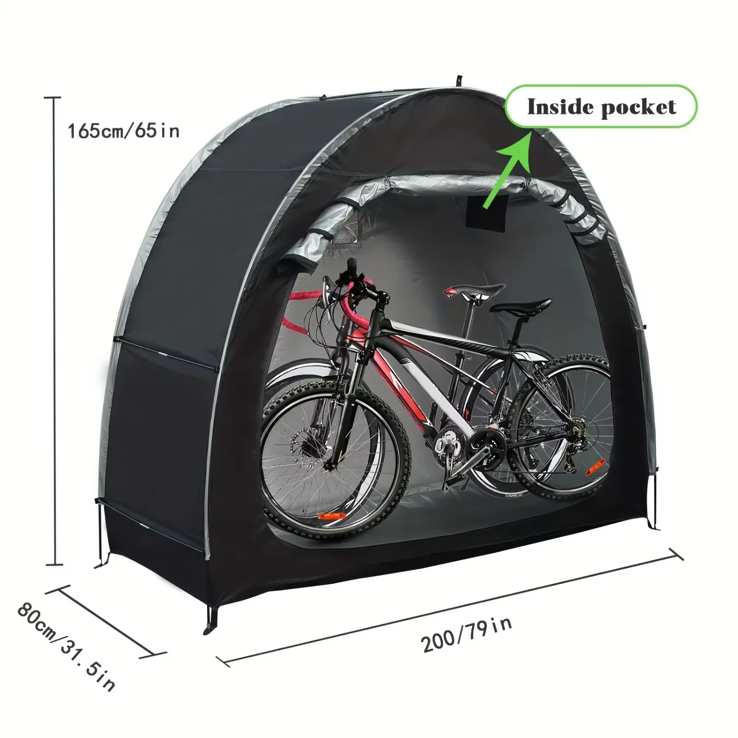 Abri de rangement pour vélo, tente spacieux pour 1 à 4 vélos, portable, pliable, vélo, pare-soleil, 