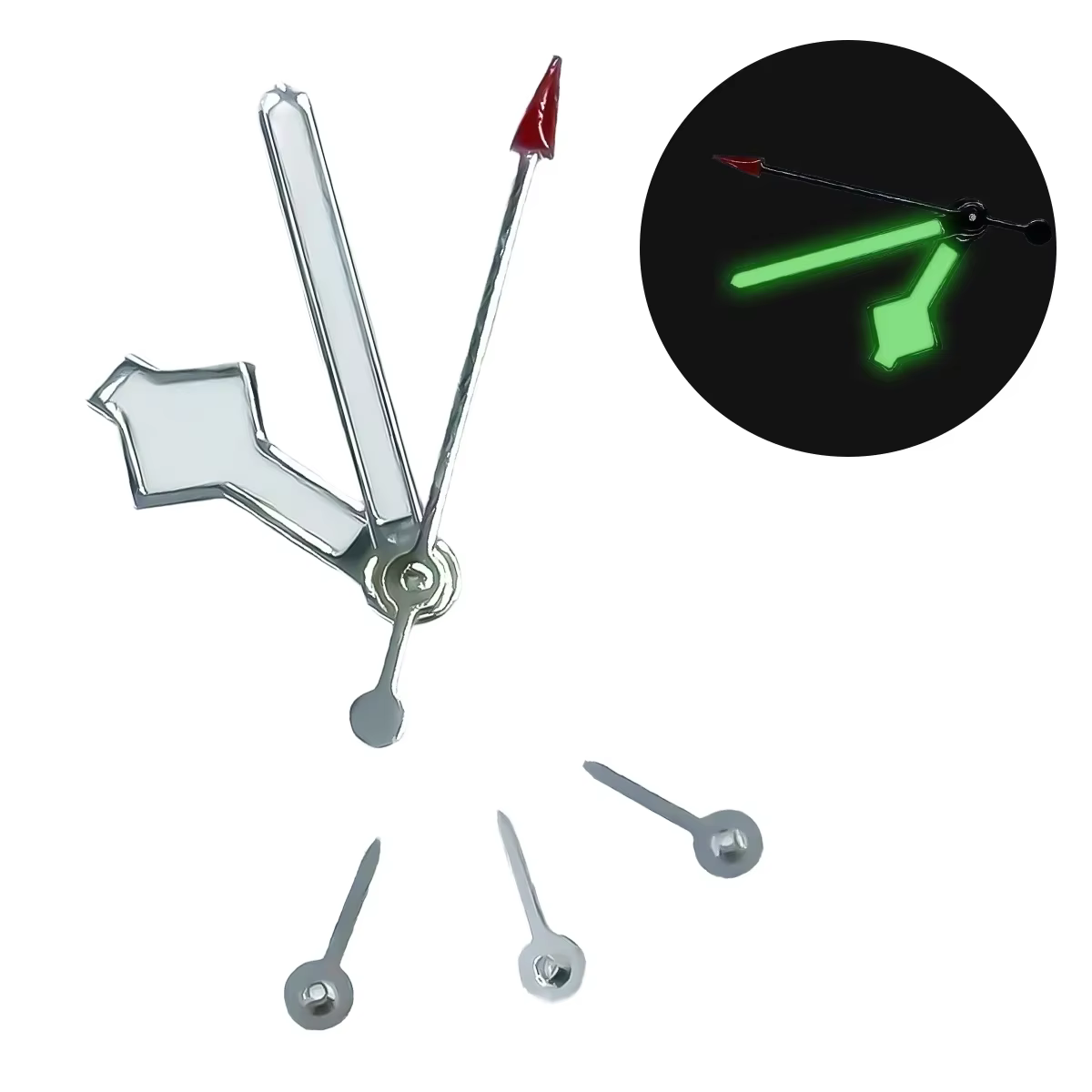 Accessoires de montre VK63 VK64, aiguilles flocon de neige blanches et noires pour mouvement à Quart