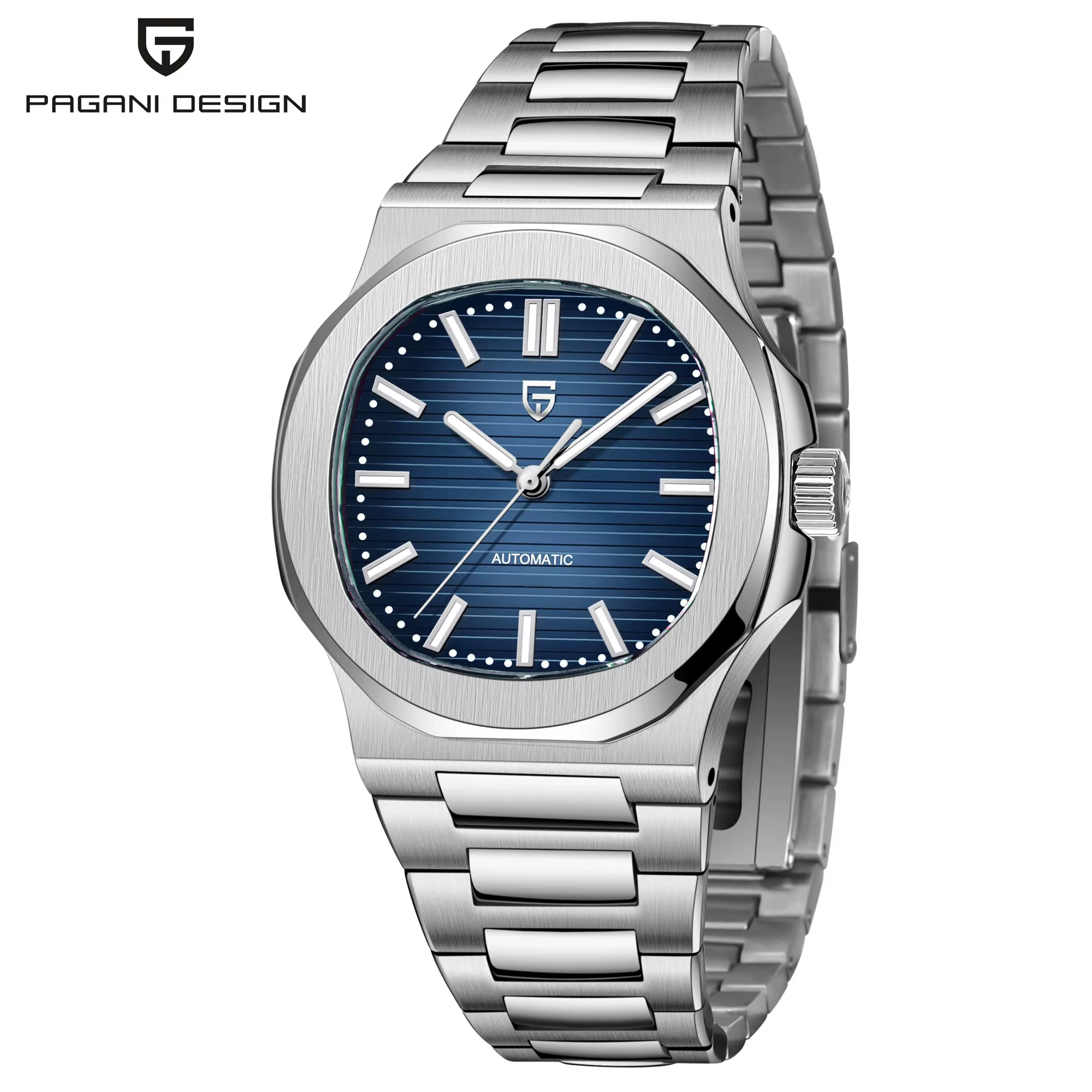 PAGANI DESIGN – montre mécanique de luxe pour hommes, en acier inoxydable, étanche, cristal saphir, 