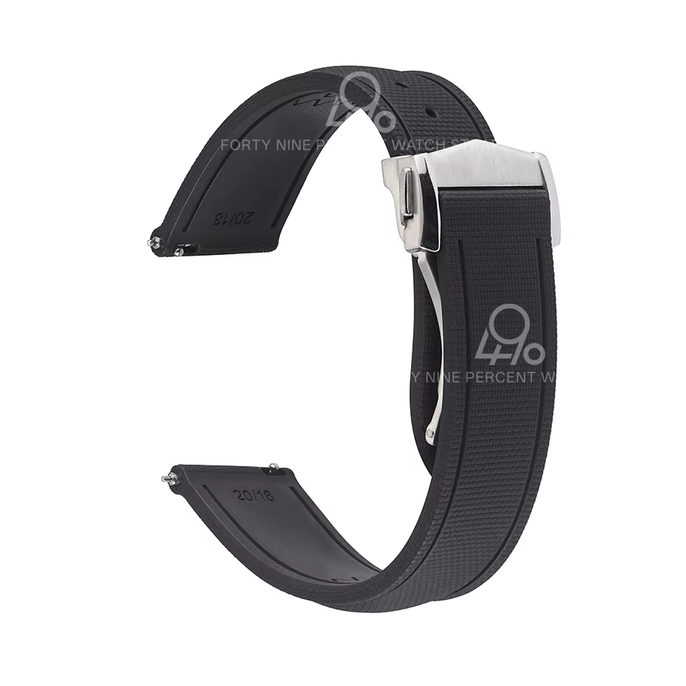 Bracelet universel à dégagement rapide, 20mm 21/22mm, 18/19mm/23mm/24mm, FKM, en caoutchouc, pour Om