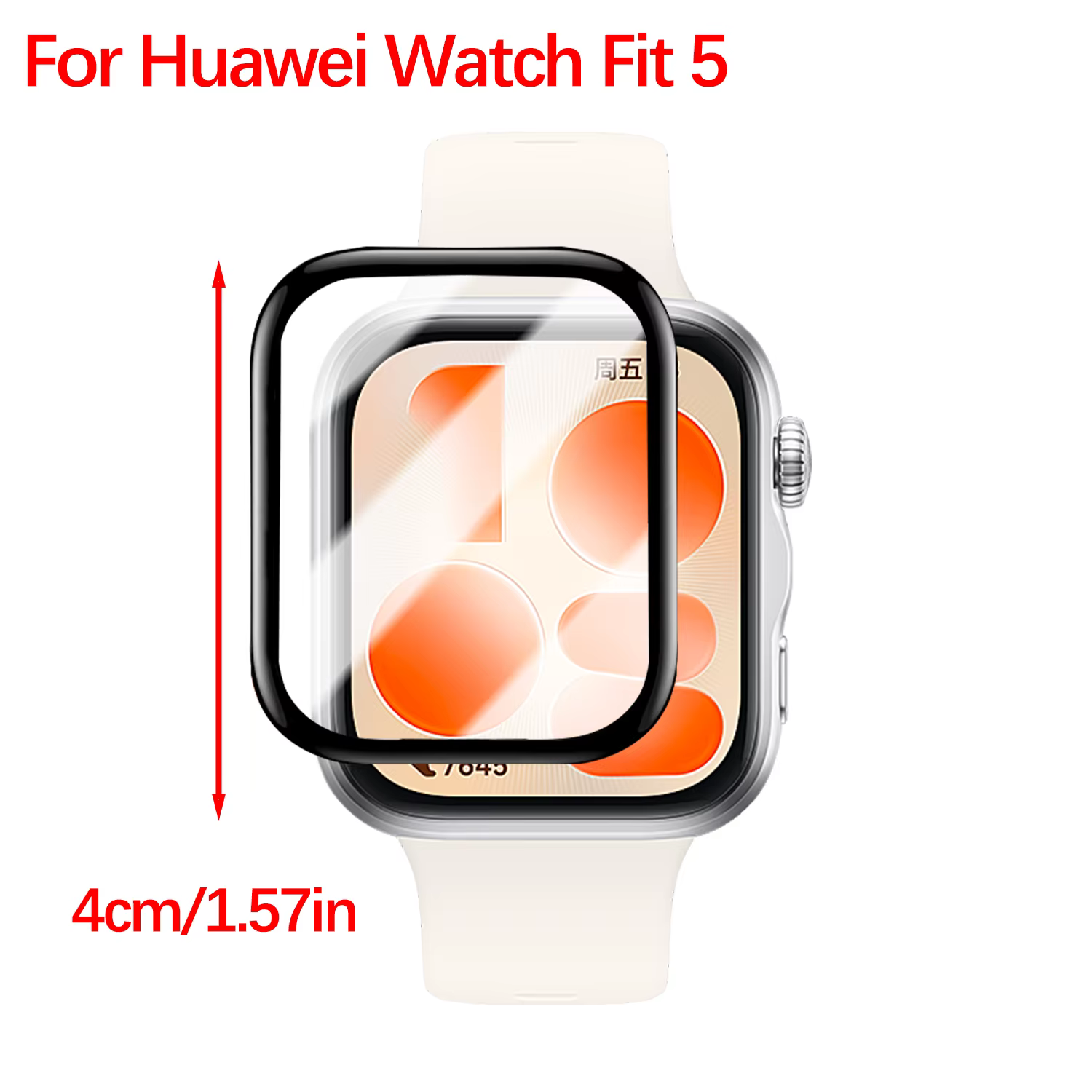 Protecteurs d'écran flexibles pour Huawei Watch Fit 5/5Pro, Film de couverture complète incurvé 3D,