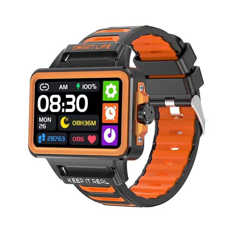 Hip Hop mode personnalité montre intelligente 1.57 pouces HD écran 24h continu fréquence cardiaque m