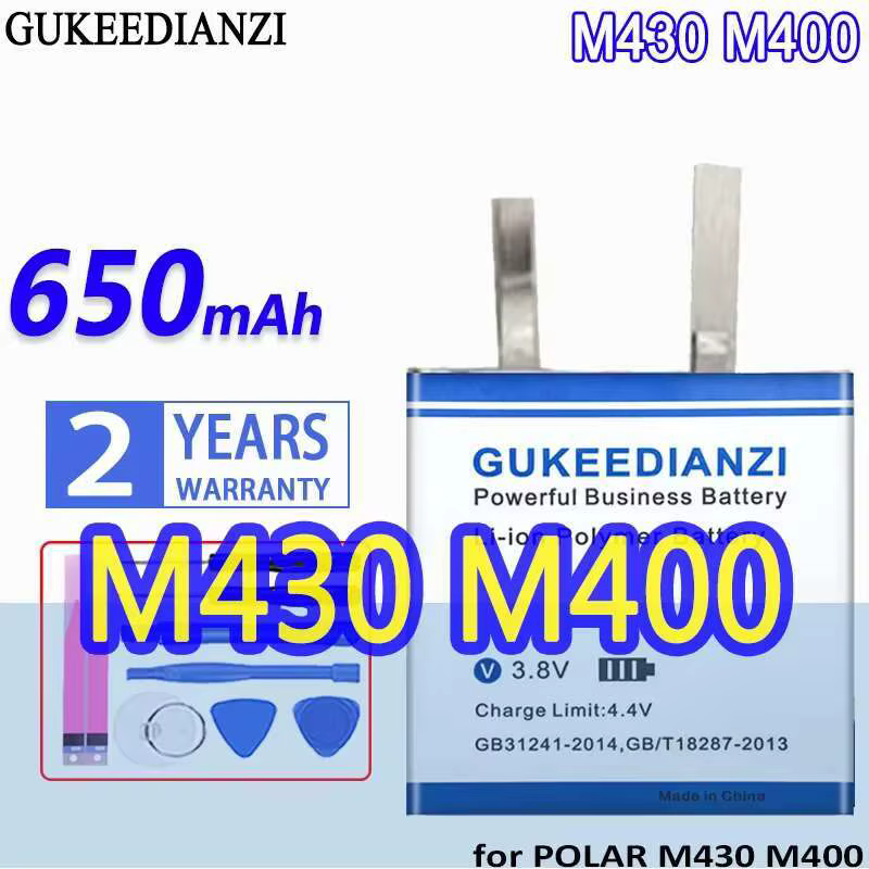 Batterie de montre de sport Gps 650Mah, alimentation fiable pour Polar M430 M400 322826, cellule uni