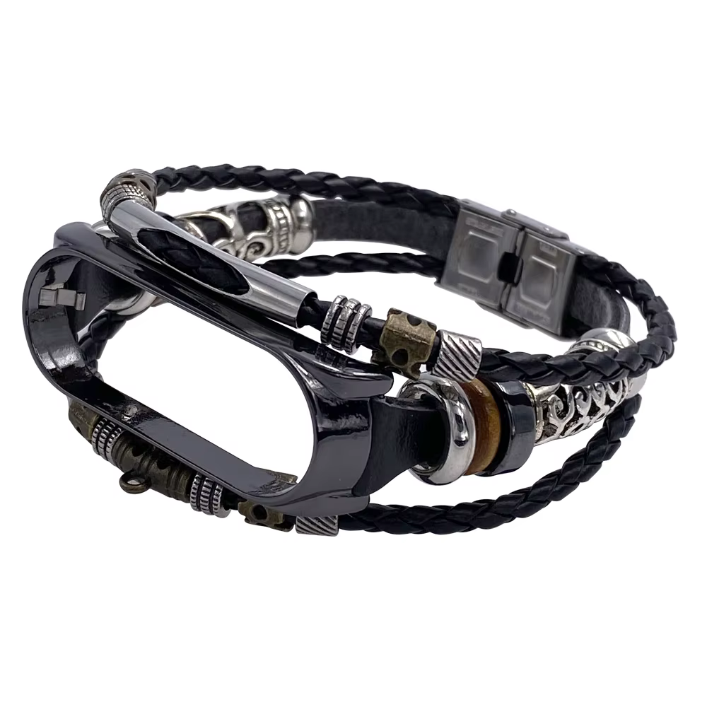 FIFATA Pour Xiaomi Mi Band 7/6/5 Vintage Bracelet Montre Intelligente Bracelet Pour Xiaomi Mi Band 4