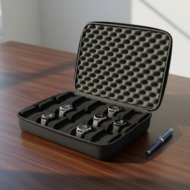 Boîte de transport pour montres, coque rigide, 15 emplacements, étui de rangement pour montres, adap