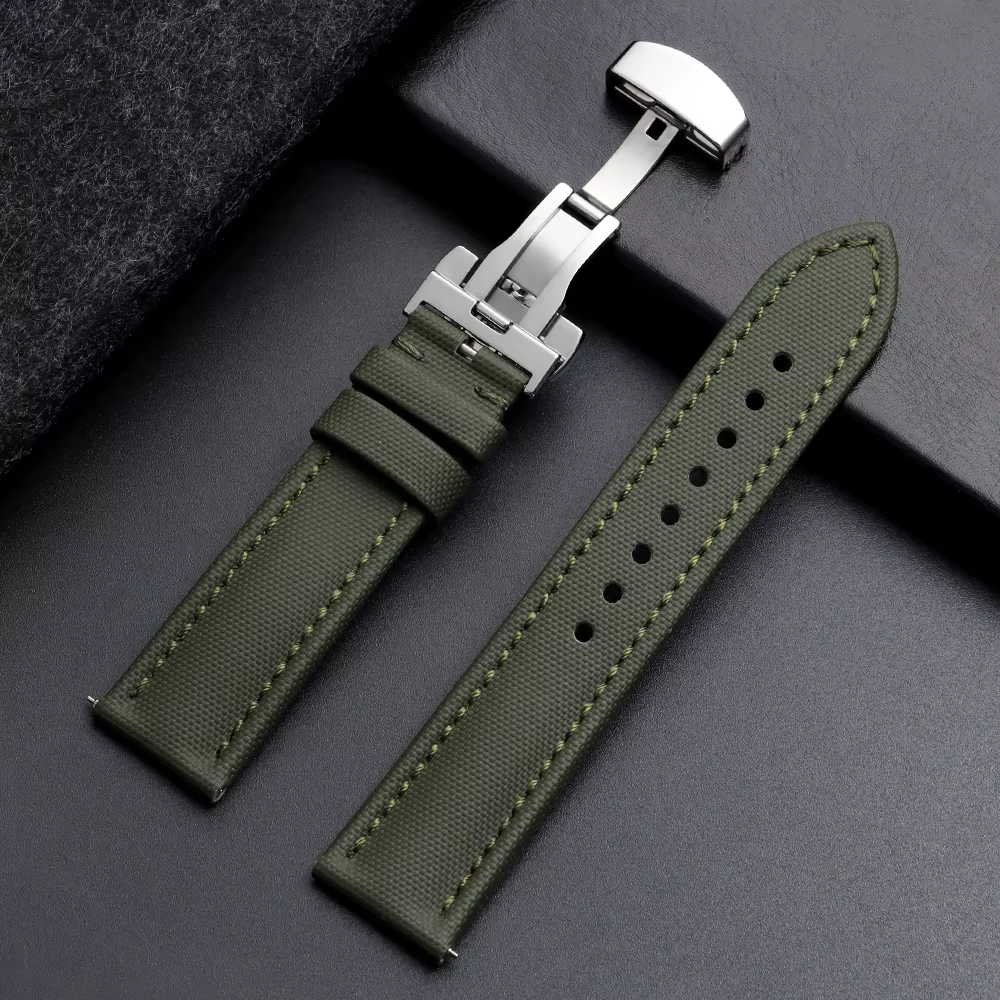 Bracelet de montre en toile de voile premium 18mm 19mm 21mm 20mm 22mm pour Blancpain, à dégagement r