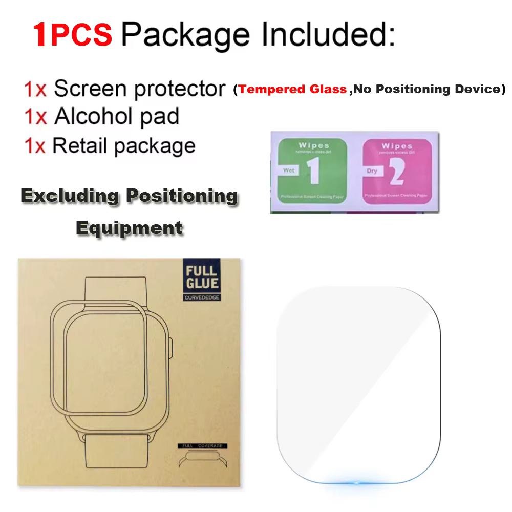 Verre trempé pour Apple Watch Ultra 1/2/3 49mm avec outil d'alignement protecteur d'écran pour iWatc