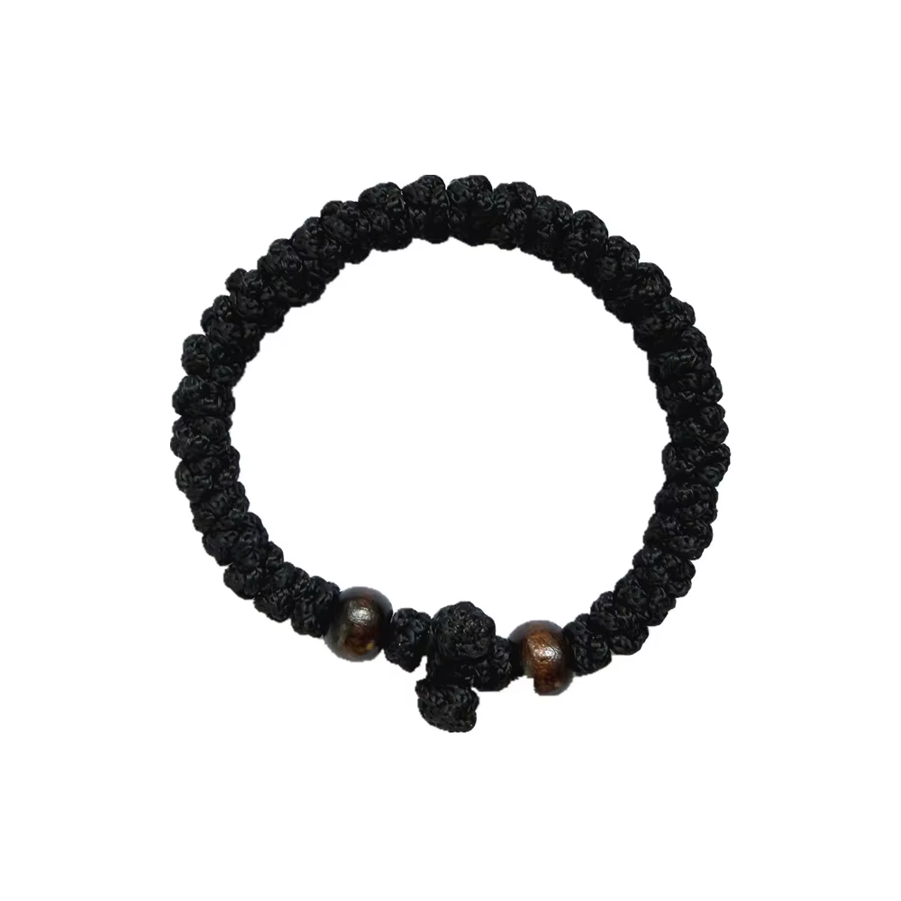 Bracelet de corde de prière orthodoxe grec, 61 points ronds, fait à la main, réglable, ustensiles d'