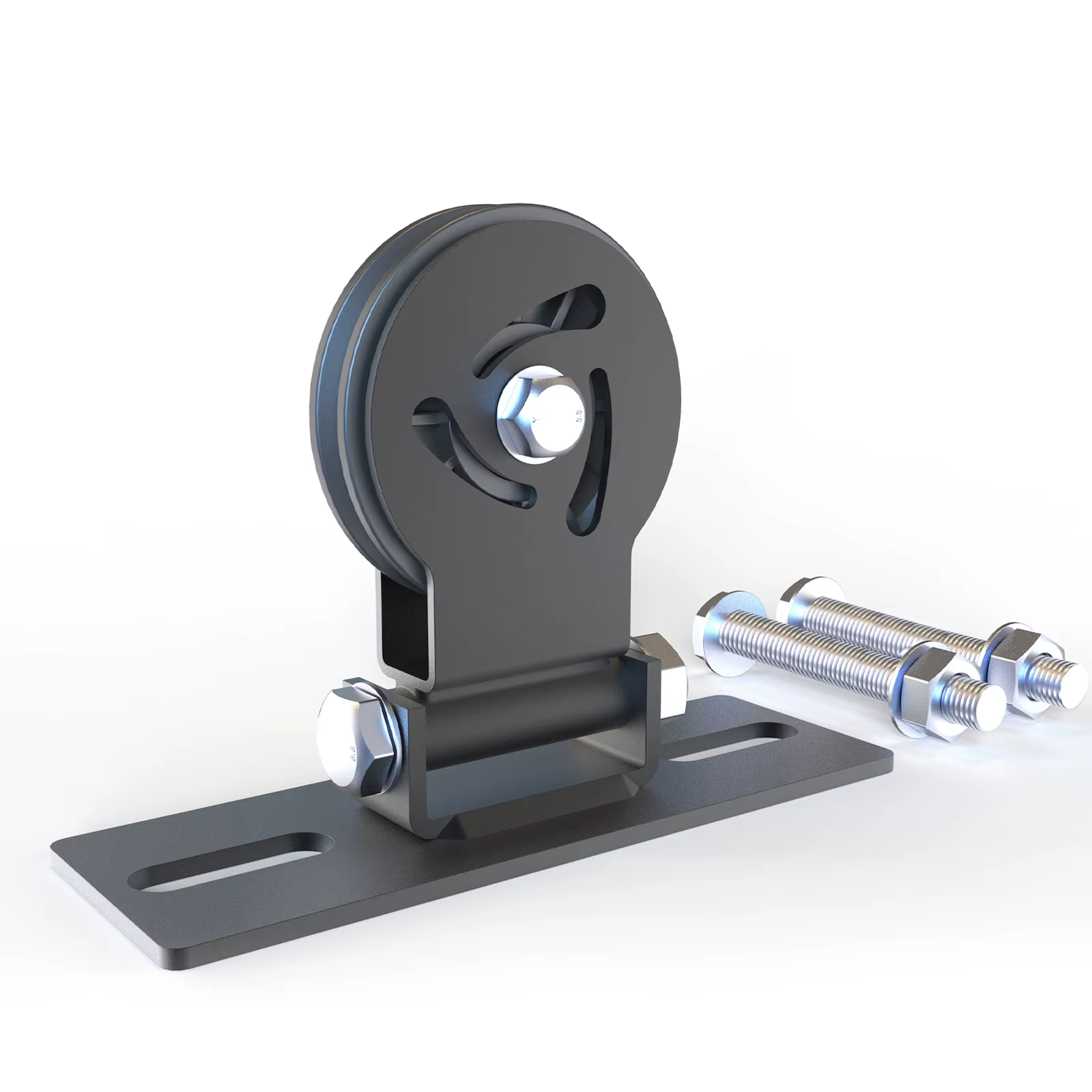 Fixation universelle de poulie de câble pour supports électriques – Compatible avec les trous de 5/8