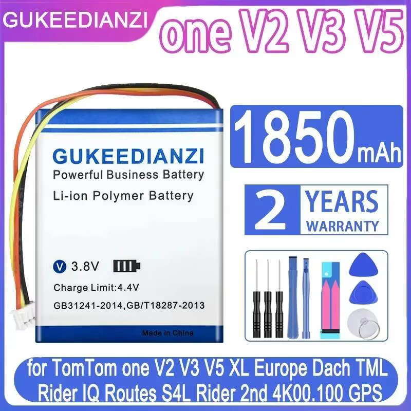 Batterie de montre pour Tomtom One V2 V3 V5 XL Rider IQ 2nd 4K00.100 pour itinéraires GPS S4L légère