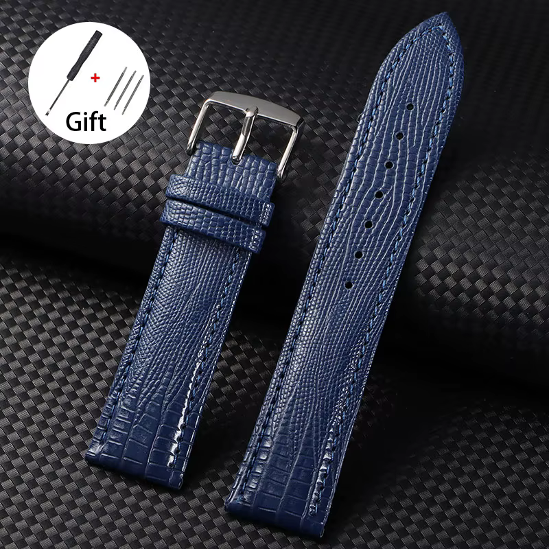 Bracelet de montre en cuir 18mm 20mm 22mm pour Omega pour Bracelet Seiko motif lézard Bracelet soupl