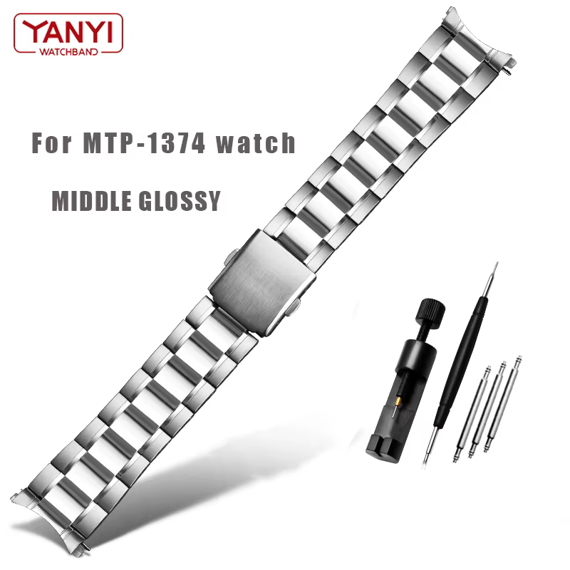 Bracelet de montre en acier inoxydable pour casio Swordfish MTP-1374 MTP-1375 MDV-106, bracelet en a