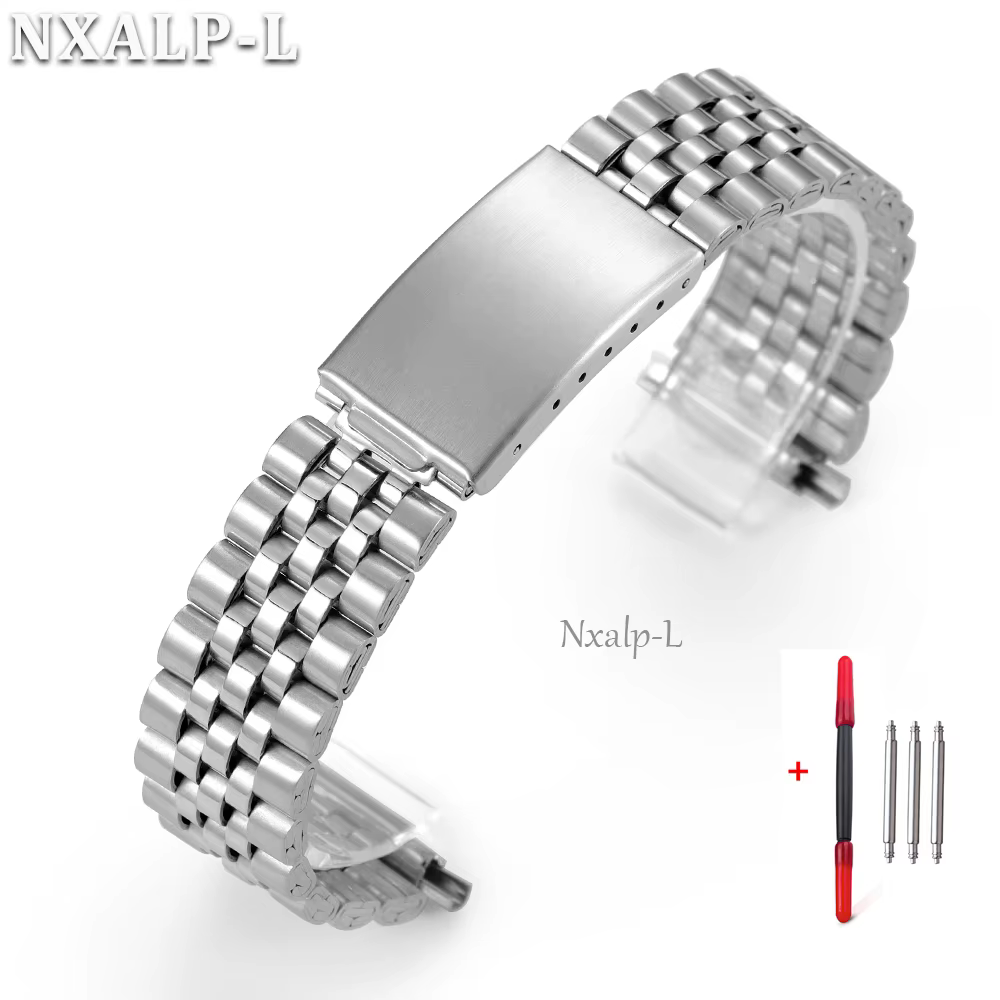 Bracelet de montre en acier inoxydable, largeur 17mm, 18mm, 20mm, 22mm, extensible et réglable, 17-2