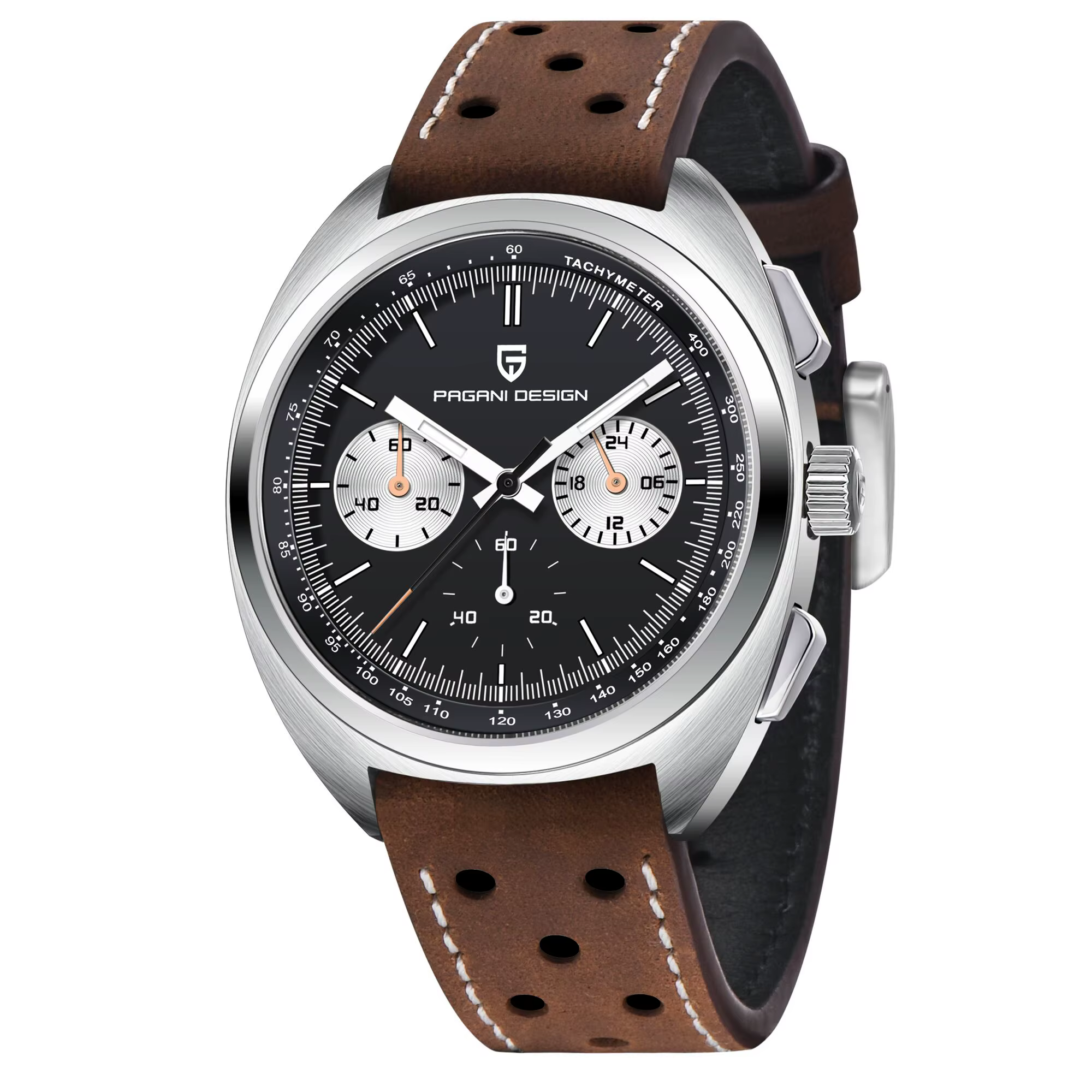Montres pour hommes PAGANI DESIGN, montre à quartz rétro sport avec cadran panda, montre-bracelet ch