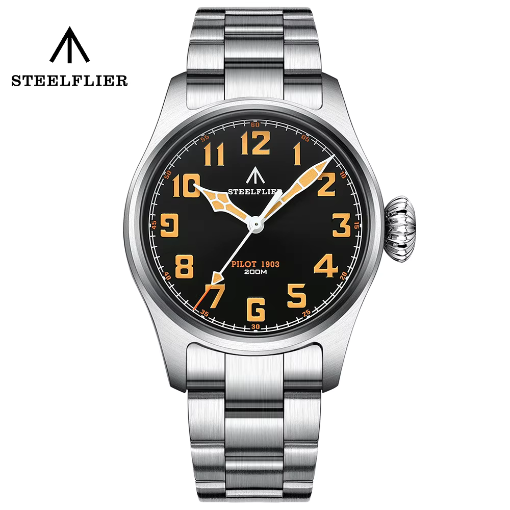 STEELFLIER officiel SF740V nouvelle montre-bracelet à Quartz Super C3 lumineux 200M étanche VH31 mou