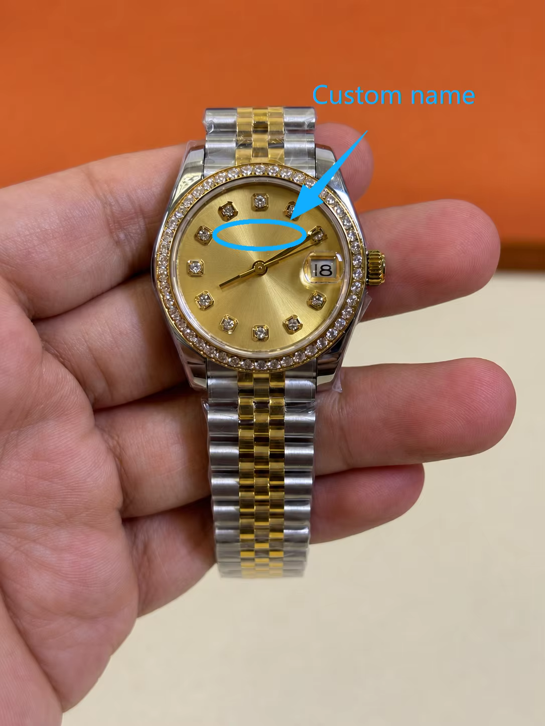 Montres pour femmes personnalisées 1:1 de haute qualité 31 mm, étanches, montres de luxe en acier in