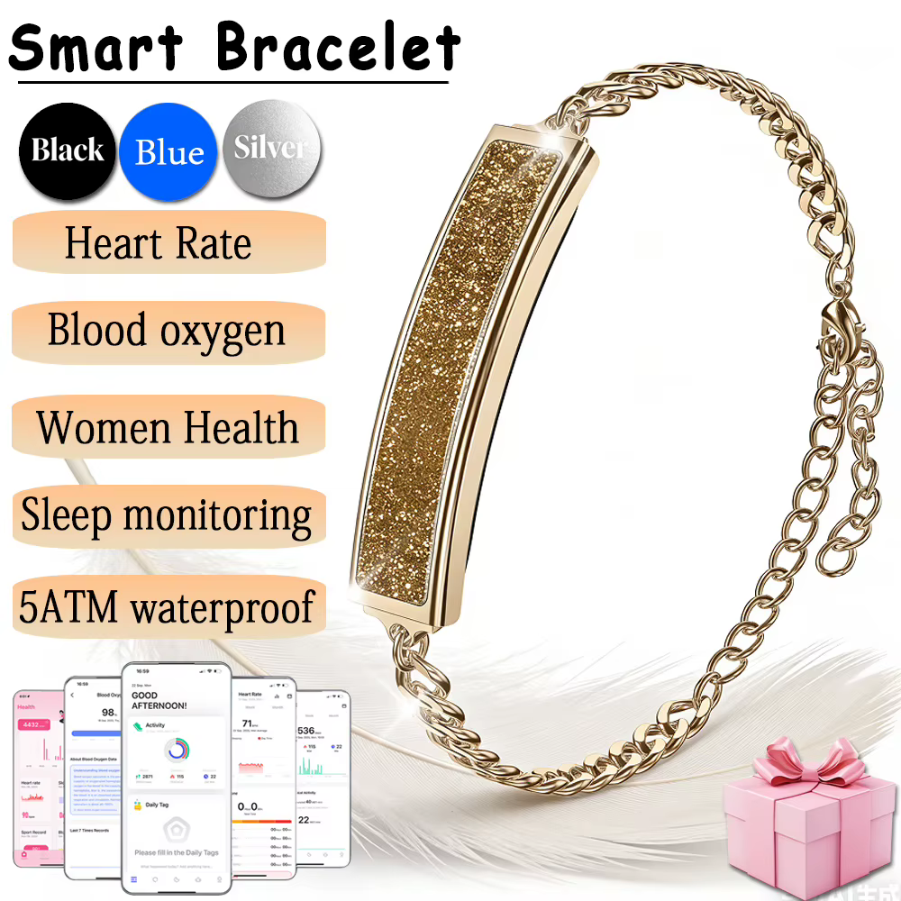 Nouveau bracelet intelligent pour la santé, moniteur de fréquence cardiaque pour femmes, podomètre,