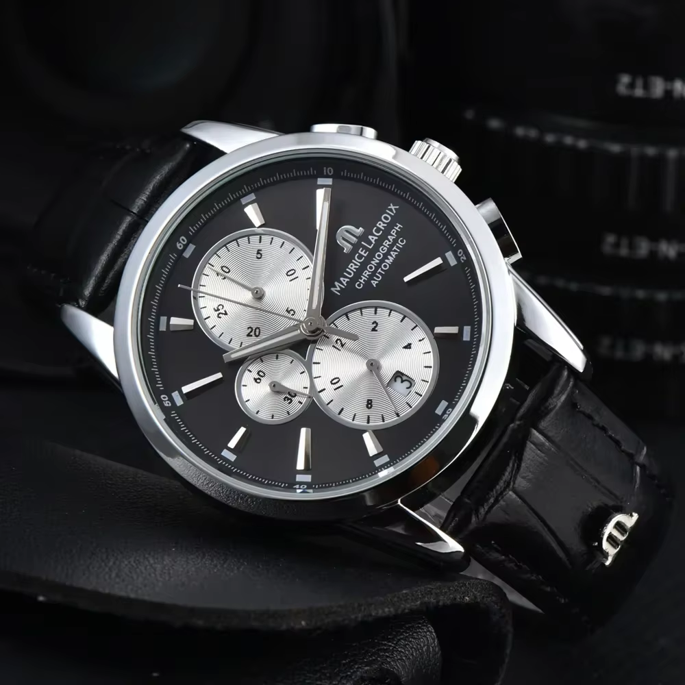 Montres de marque Maurice Lacroix de haute qualité pour hommes, chronographe multifonction, montre-b