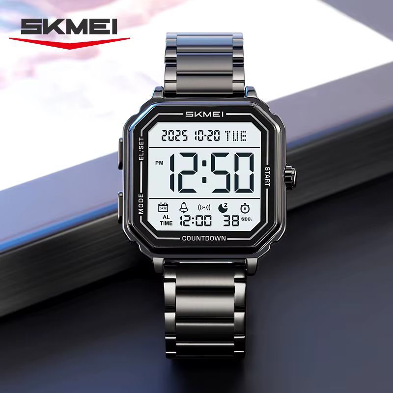 Montre sport SKMEI 2559 avec écran rétroéclairé, montre décontractée pour homme, chronographe numéri