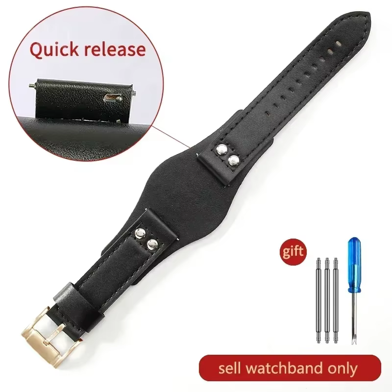 Bracelets de montre en cuir de vache véritable, souples et lisses, pour série Fossil Ch2565 Ch2891 F