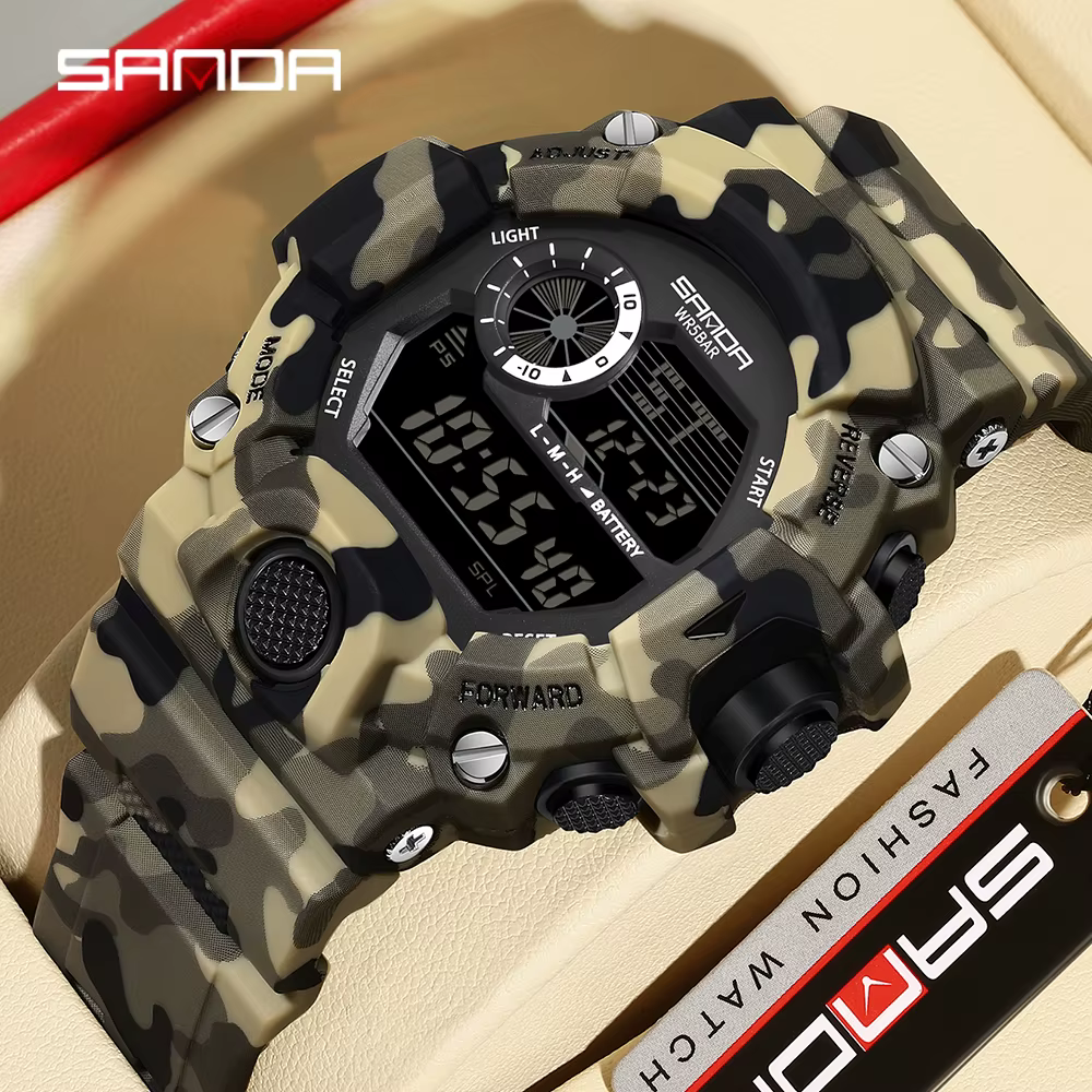 Mode SANDA 2183 hommes Camouflage militaire multi fonctionnel étanche jour veilleuse calendrier homm