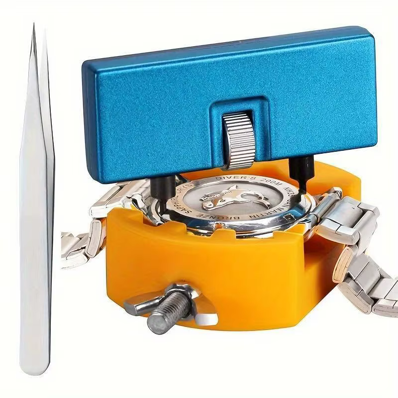 1 kit de remplacement de piles pour montre avec clé, outil de démontage du fond de boîtier et pincet