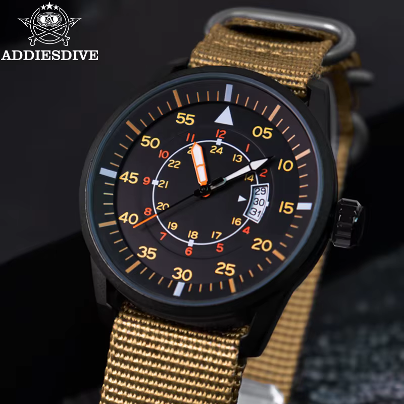 ADDIESDIVE nouvelle montre analogique pour hommes 50m montre lumineuse étanche mode sport grand cadr