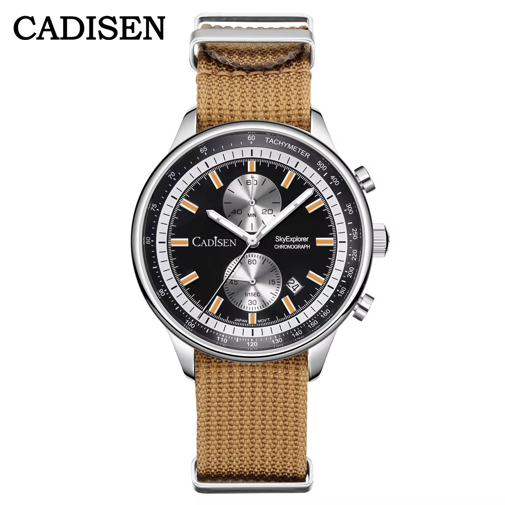 CADISEN 2026 nouvelles montres pour hommes montre à Quartz de luxe pour homme chronographe MIYOTA 0S