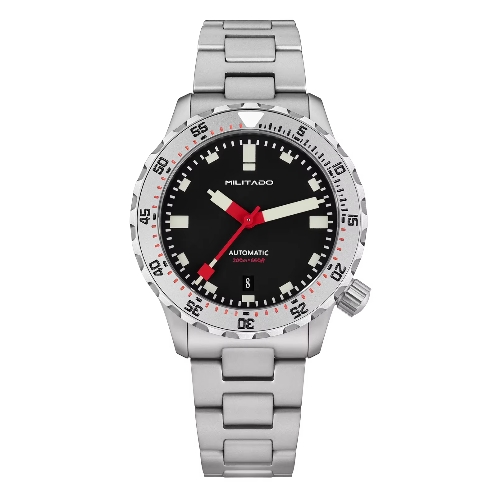 Militado ML20 39mm hommes montre PT5000 mouvement automatique saphir Luminova montres en acier inoxy