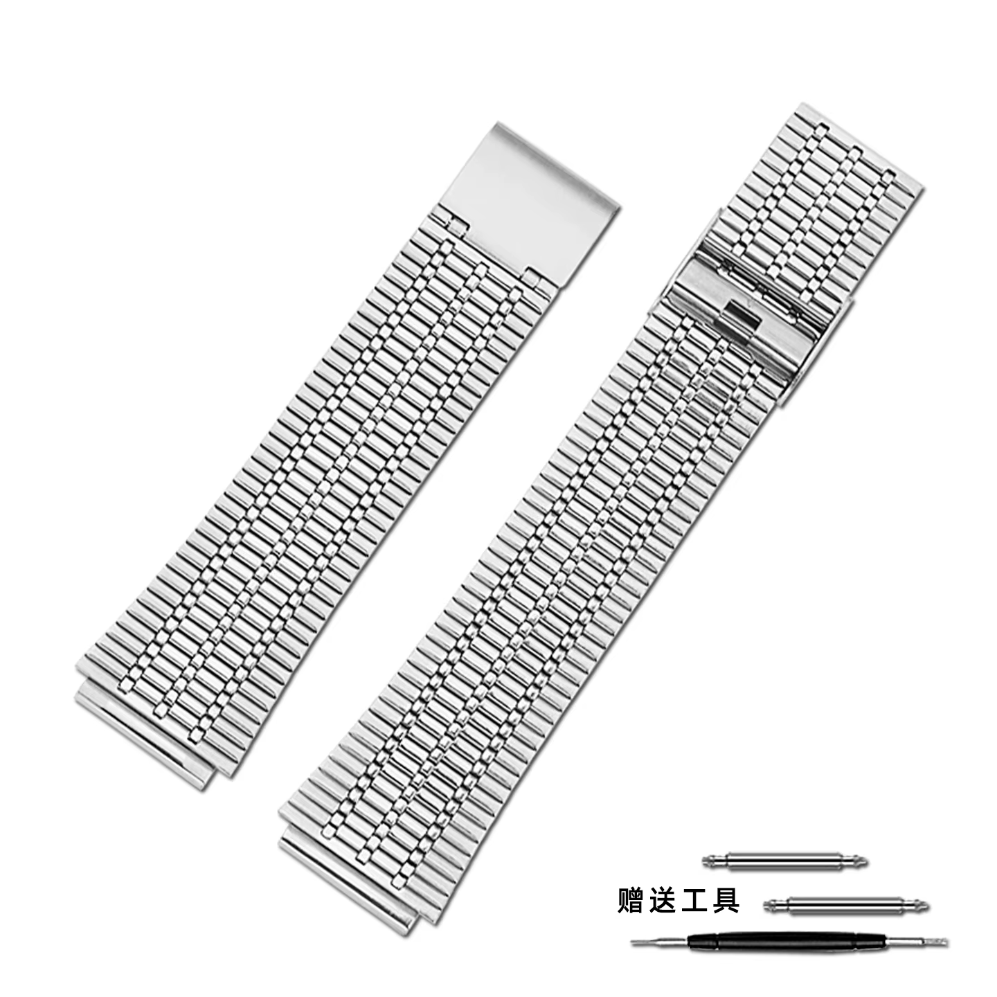 Pour Timex Q TIMEX série 18mm Bracelet de montre en acier inoxydable TW2T80700 TW2U61300 TW2U61200 B
