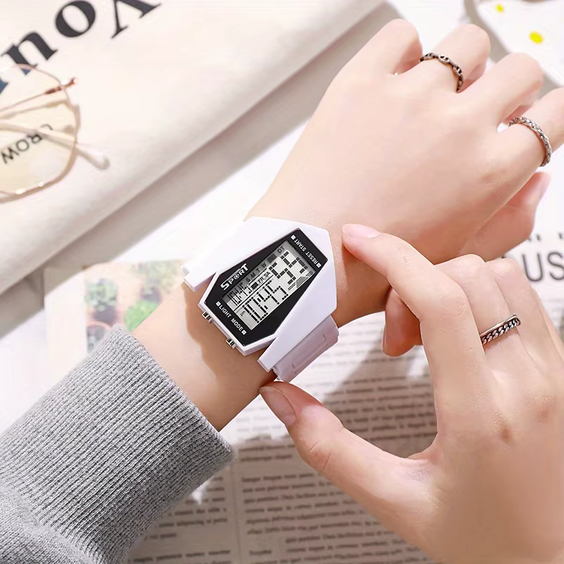 Montre d'avion multifonction pour collégiens, garçons et filles, montre électronique de sport