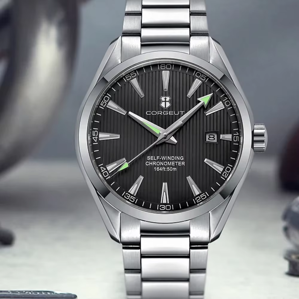 Corgeut 41mm luxe NH35 Movt homme Sport horloge automatique Relogio Masculino mécanique montre-brace