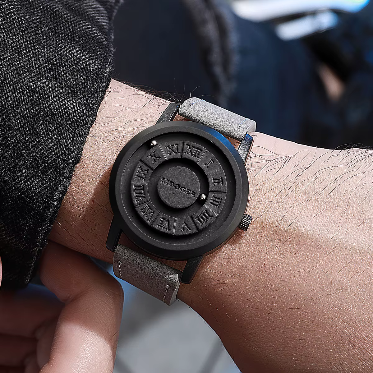 Mode Suspension magnétique hommes montres sport décontracté Roma cadran montres pour hommes horloge
