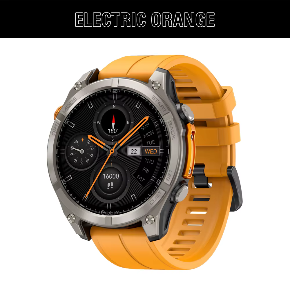 Nouveau 2025 Zeblaze Stratos 4 GPS Smartwatch 1.43 "AMOLED écran boussole altimètre barométrique lam