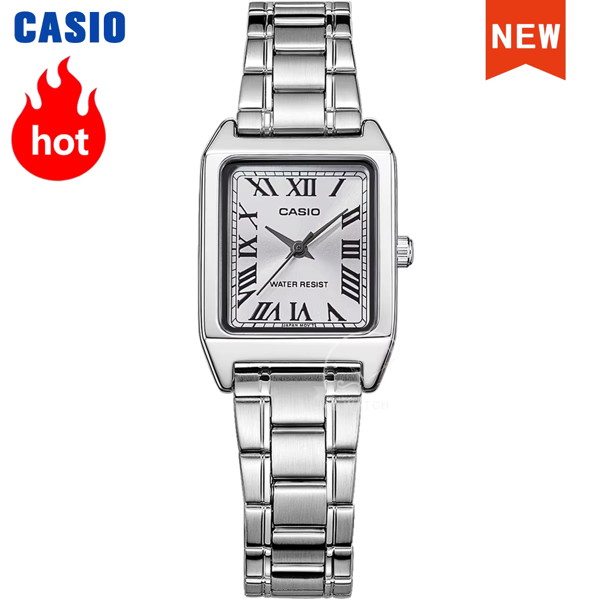 Casio montre pour femmes top marque de luxe ensemble 30 m étanche Quartz dames montre Tonneau forme