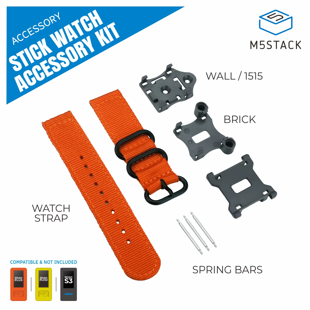 Kit d'accessoires officiels pour montre M5Stack pour la série M5Stick