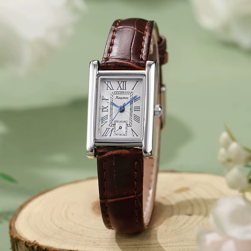 Mode femmes montre à Quartz rectangulaire cadran romain dames montres Simple étudiant cadeau montres