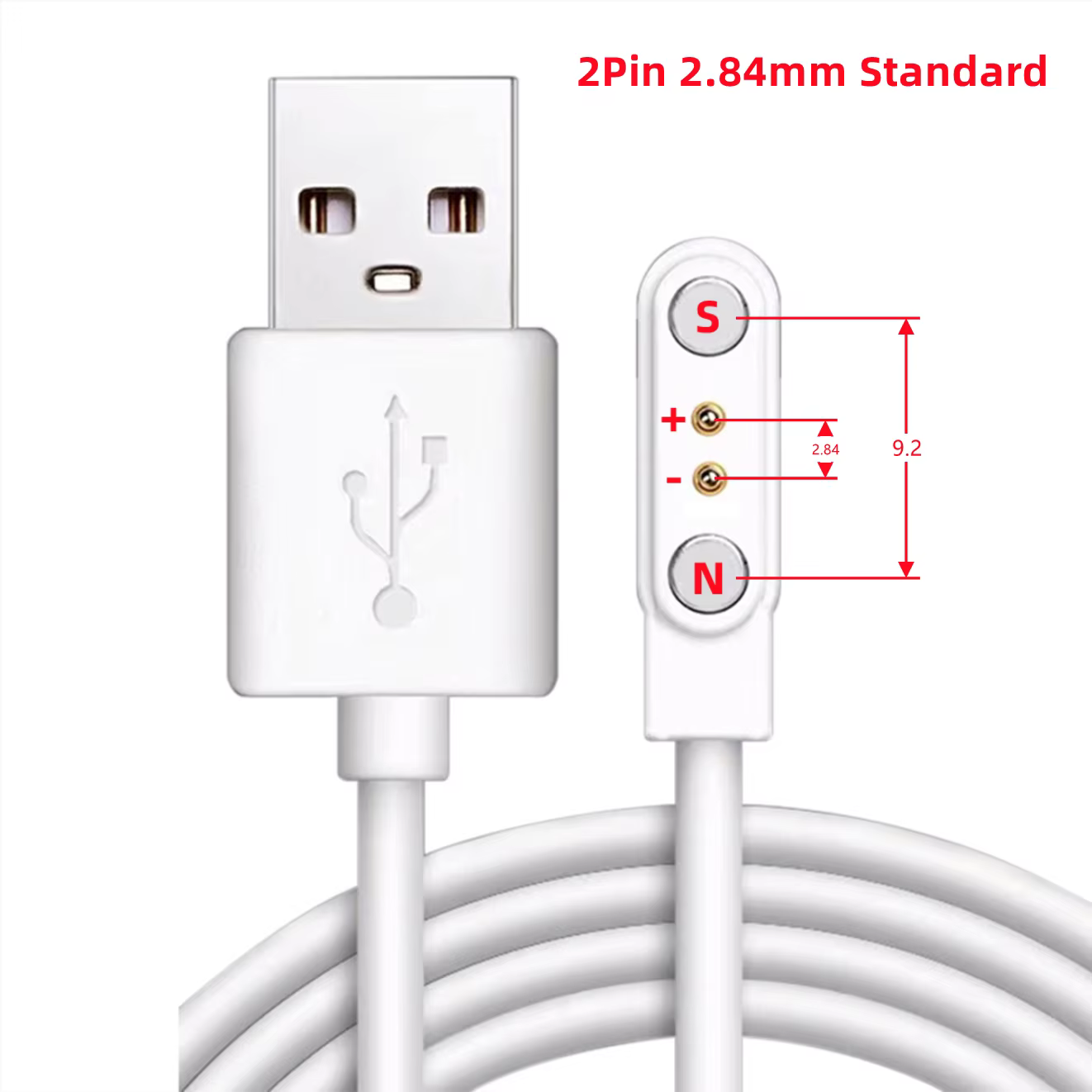 Chargeur magnétique USB S6 pour montre intelligente Ju479, 2 broches, 4 broches, câble de charge, ad