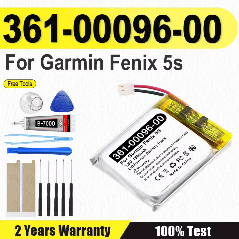 Nouvelle batterie de montre 361-00097-00 361-00096-00 361-00098-00 pour Garmin Fenix 5 Fenix 5S 5X F