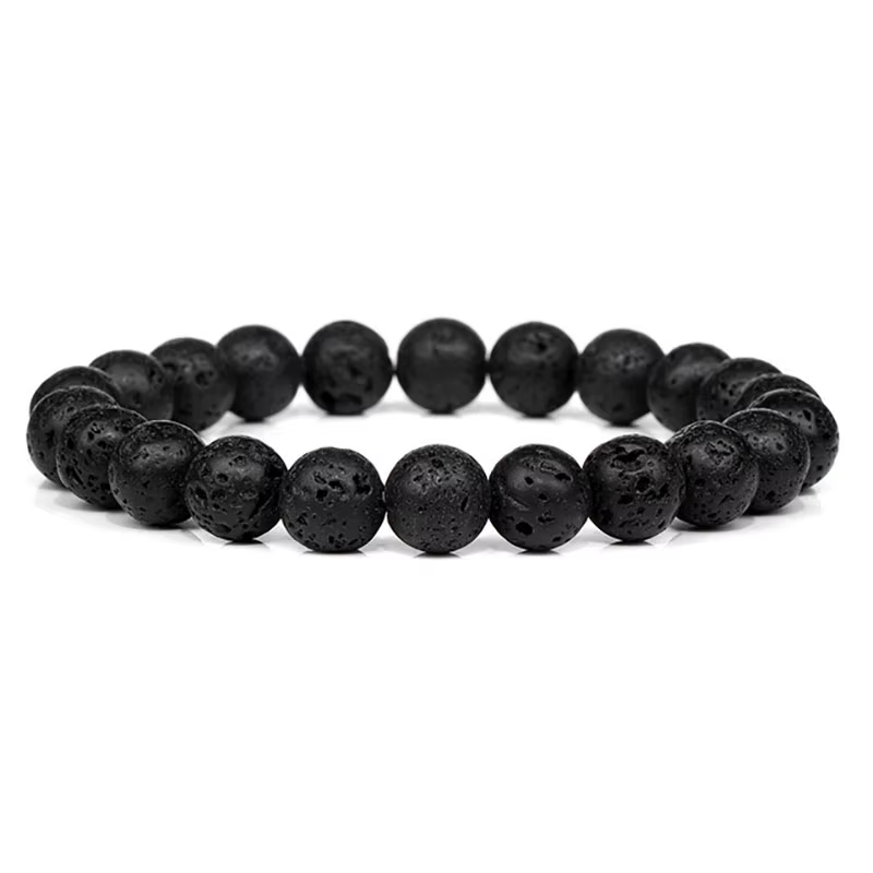 Bracelet en Pierre Naturelle pour Homme, Massage de Guérison Naturelle, Œil de Tigre Poli, Perles de