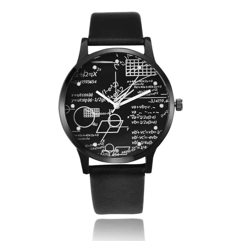 Miler montres hommes montres Mathe Matical formule imprime mode casual hommes montres Quartz Relogio