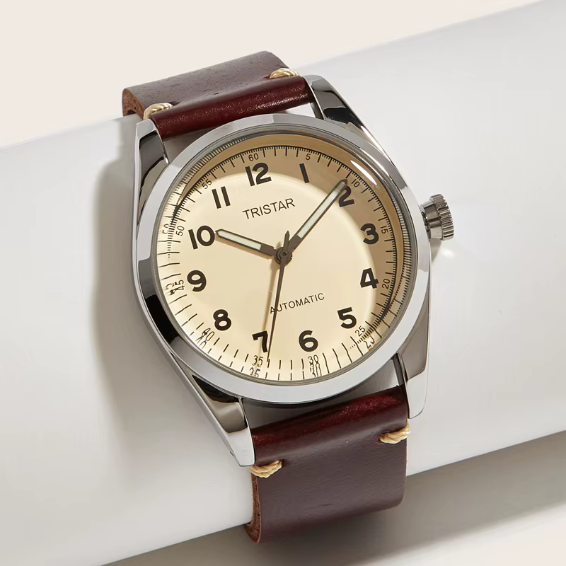 Montre mécanique vintage de luxe unisexe à remontage manuel