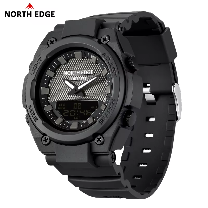 Montre numérique militaire NORTH EDGE FORTRESS pour homme, montre de sport de plein air, étanche 50 