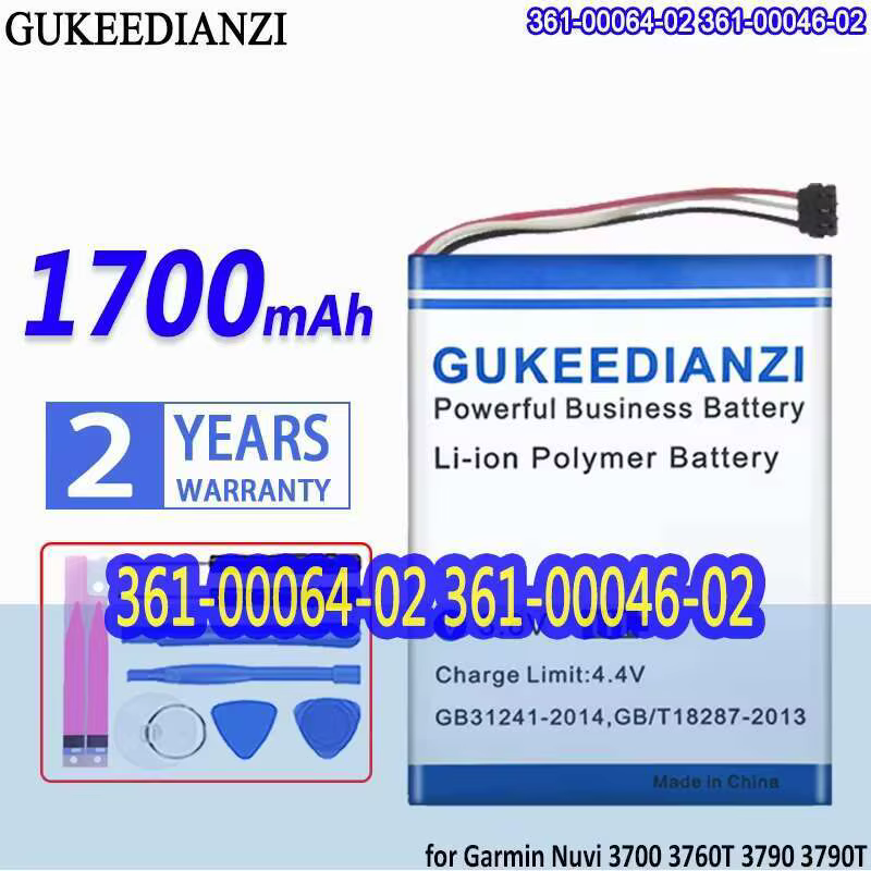 Batterie de système de Navigation de voiture 361-00064-02 361-00046-02 503759 1700Mah pour Garmin Nu