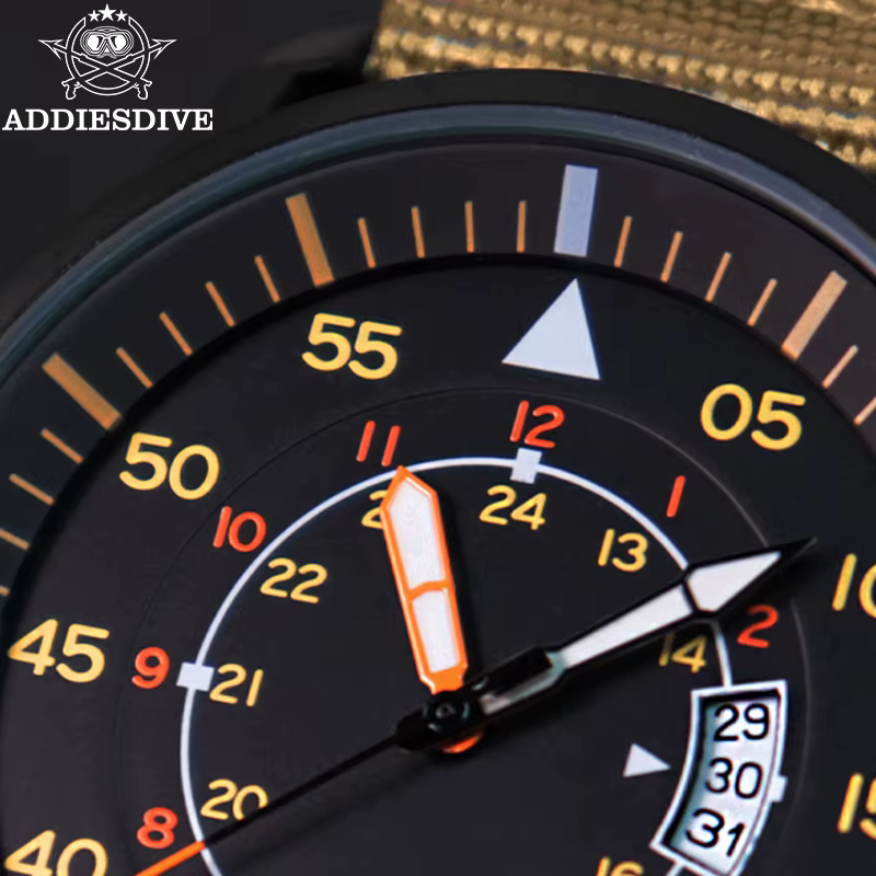 ADDIESDIVE nouvelle montre analogique pour hommes 50m montre lumineuse étanche mode sport grand cadr