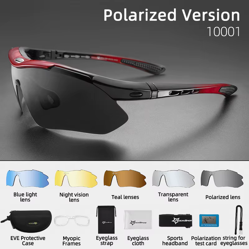 ROCKBROS cyclisme lunettes polarisées vélo lunettes de soleil Sports de plein air lunettes de soleil
