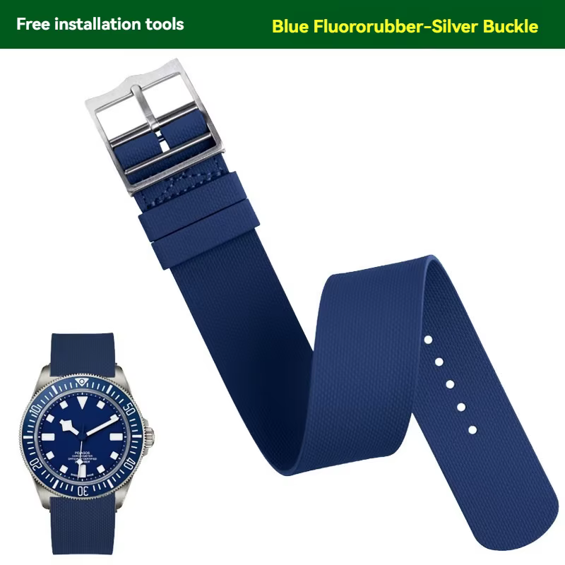 Bracelet de montre en caoutchouc fluoré de qualité supérieure pour la série Tudor FXD, une pièce, br